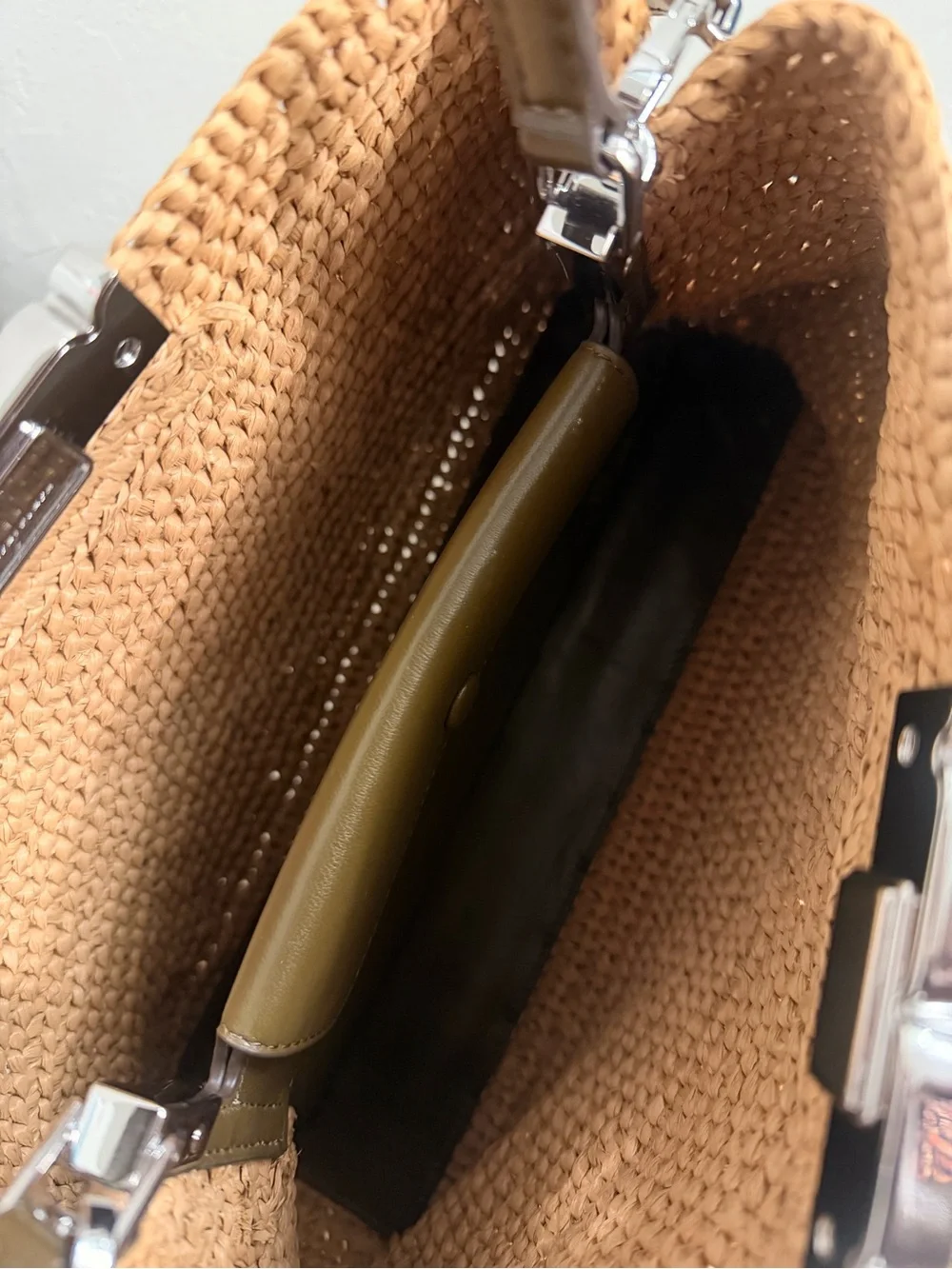 Tory Burch Eleanor Straw Satchel in Honeycomb